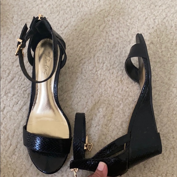 Thalia wedge sandals black size 6 - Picture 3 of 5